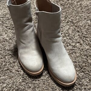 Thread & Supply Cream Ankle Boots